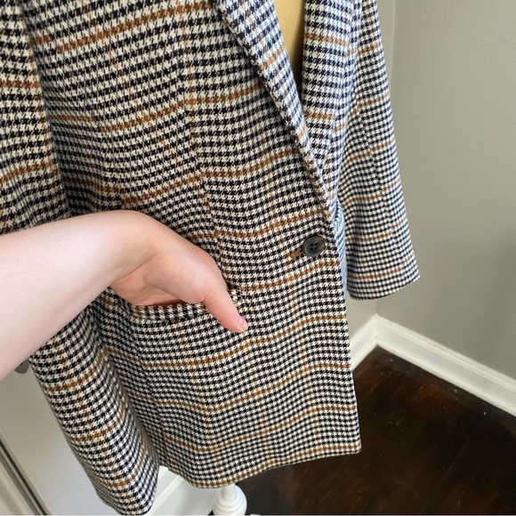 Old Navy Houndstooth Plaid Ponte Knit Blazer, Womens Small X-Small - Picture 5 of 16